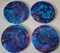 Blue Lagoon Nebula 4" round bloom coasters, set of 4 product 1
